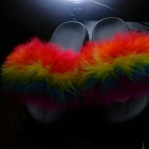 Furry slippers